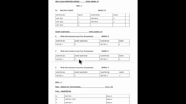 10th class computer pairing scheme 2024 |10th class computer scheme 2024 | 10th computer scheme 2024