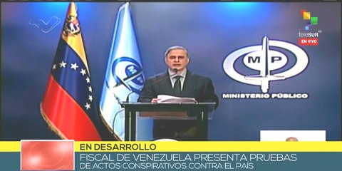 Fiscal de Venezuela devela órdenes de aprehensión contra ejecutores de actos conspirativos