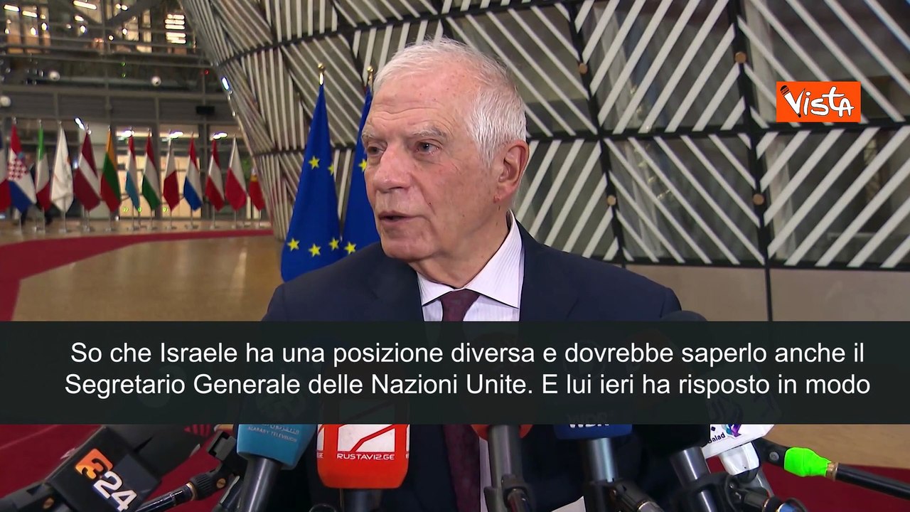 Borrell: "Inaccettabile dire no alla soluzione a due Stati in Medio Oriente"