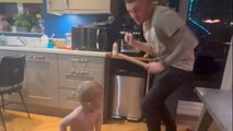 Dad and son's hilarious play-fighting will make Zorro want to learn from them