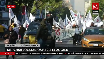 Reportan marcha de locatarios en avenida Juárez, CdMx; realizarán mitin en Eje Central
