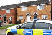 Police at the scene of a house fire in Eden Court, Horden