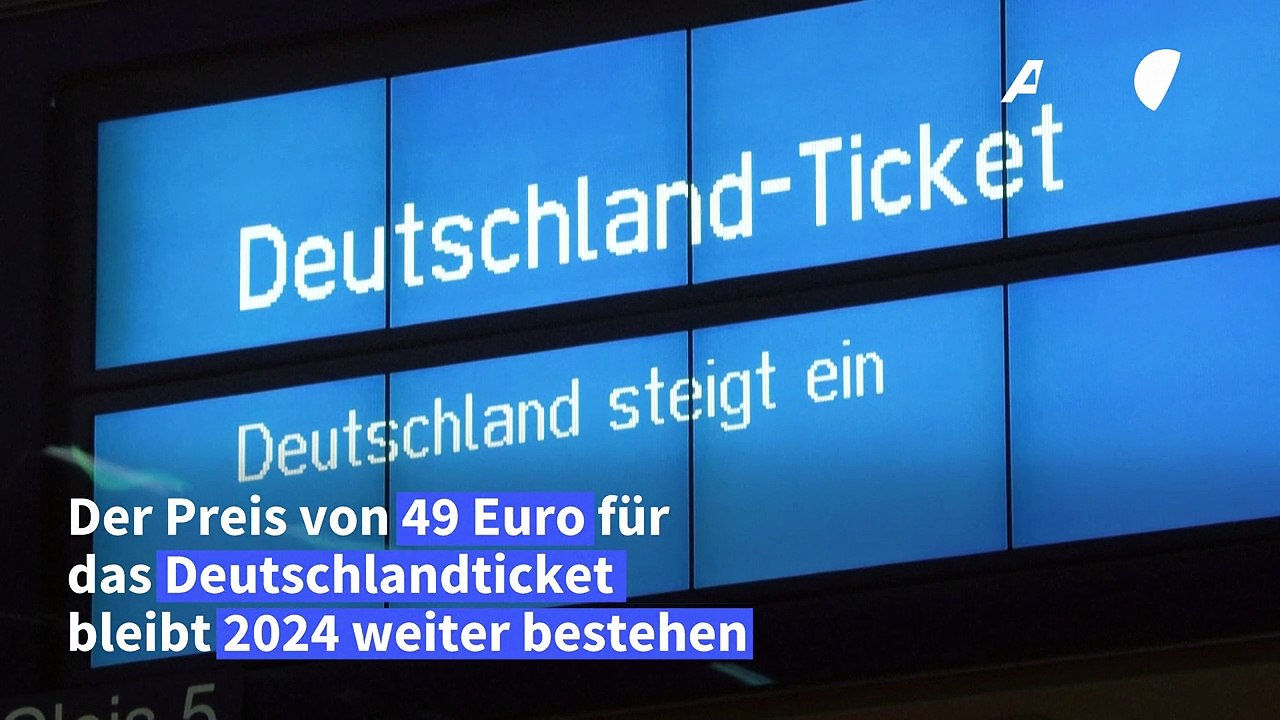 Preis für Deutschland-Ticket bleibt 2024 bei 49 Euro