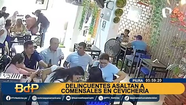 Piura: delincuentes armados asaltan a comensales de cevichería