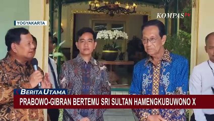 Prabowo-Gibran dan Sri Sultan Hamengkubuwono X Gelar Pertemuan Tertutup