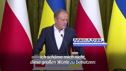 Polens Regierungschef Tusk: Ukraine-Krieg ist ein Kampf "zwischen Gut und Böse"