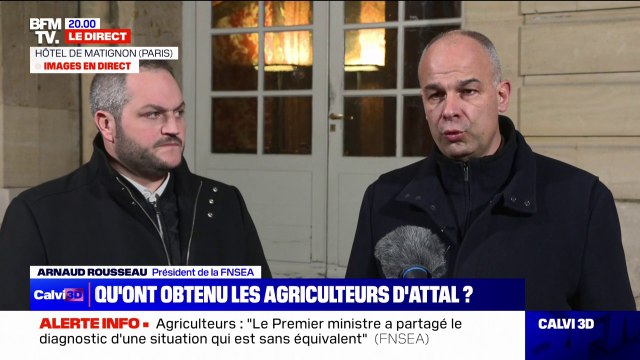 Colère des agriculteurs: Arnaud Rousseau, président de la FNSEA, évoque une crise morale