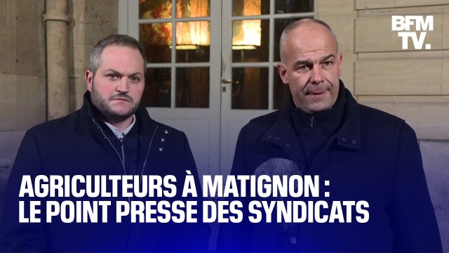 Agriculteurs à Matignon: le point presse de la FNSEA et des Jeunes agriculteurs en intégralité