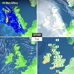 How Storm Jocelyn rain will sweep across the UK on Tuesday