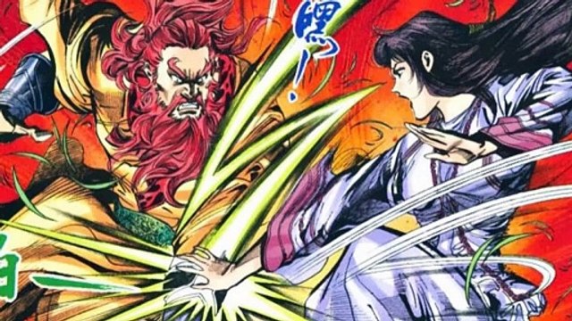 Xiaolongnü against Western Venom Ouyang Feng 小龍女對戰西毒歐陽鋒 The Legend of Condor Heroes 神鵰俠侶 Hong Kong Comic Manga AI Anime 黃玉郎 香港動漫