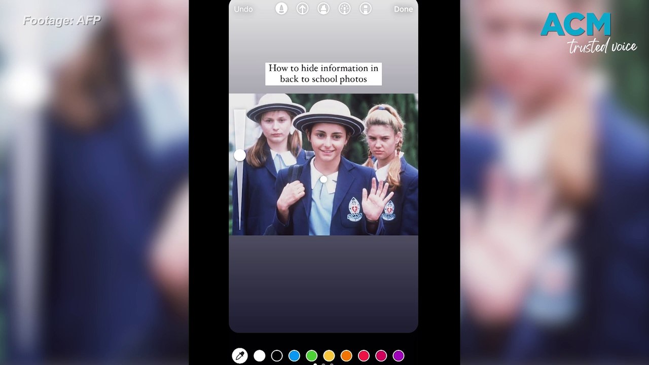 How to blur school logos on back-to-school photos