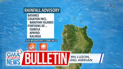 Ilang bahagi ng Northern Luzon, inuulan dulot ng hanging Amihan | GMA Integrated News Bulletin