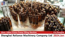 High speed piston pump liquid bottle filling and capping machine #reliancemachinery