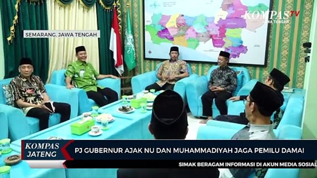PJ Gubernur Jateng Nana Sudjana Ajak NU dan Muhammadiyah Jaga Pemilu Damai