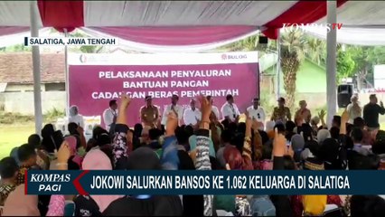 Jokowi Salurkan Bansos ke 1.062 Keluarga di Salatiga, Bagikan Beras hingga Minyak Goreng