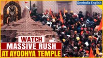 Ayodhya Ram Mandir: Heavy rush outside temple a day after consecration ceremony | Oneindia News