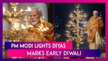PM Modi Lights Diyas At His Residence, Marks Early Diwali After Ram Mandir Pran Pratishtha Ceremony