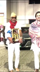 Jackie Shroff With Ram-Lala's Idol Along Vivek Oberoi Return From Ayodhya Nagari
