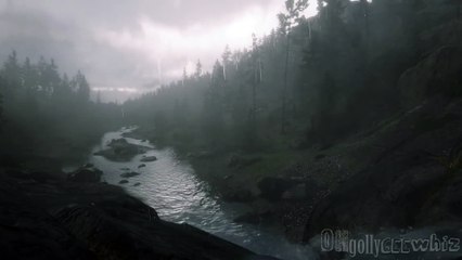 River Sounds Near a Beautiful Waterfall