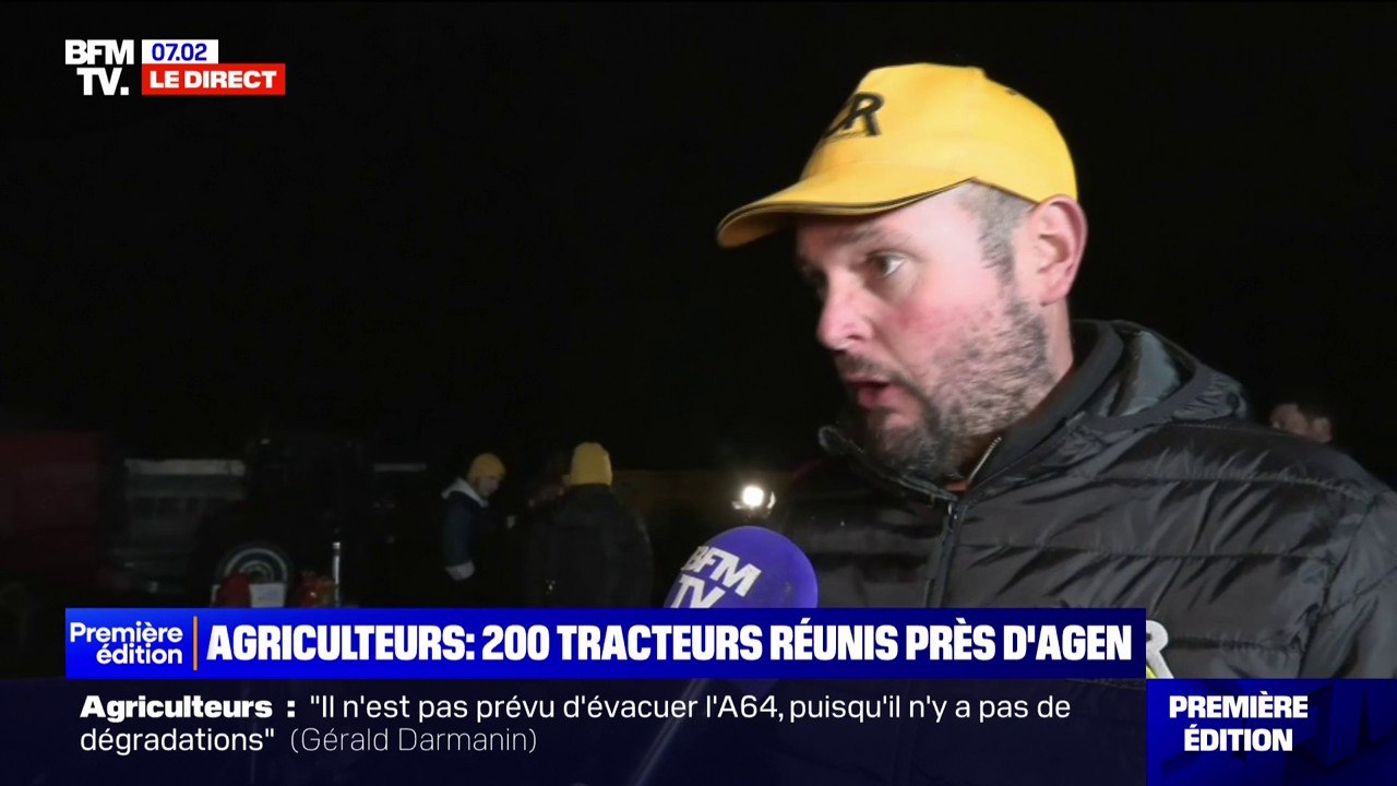 500 agriculteurs accompagnés de 200 tracteurs sont mobilisés près d'Agen