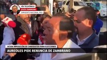Aureoles exige la renuncia de Jesús Zambrano a la dirigencia del PRD. Pedro Gamboa, 22 de enero 2024