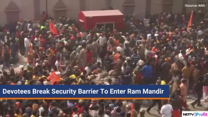 Ram Mandir | Devotees Break Security Barrier | NDTV Profit