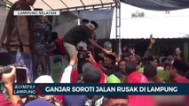 Kampanye di Lampung, Ganjar Soroti Jalan Rusak: Gak Bisa Ngebut