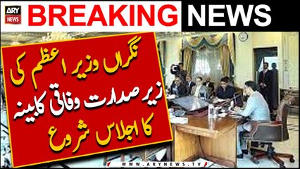 Caretaker PM chairs federal cabinet meeting