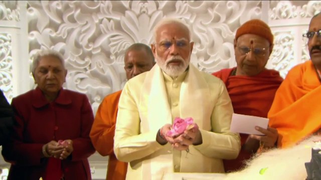 #WATCH | PM Modi Leads the 'Pran Pratishtha' Ceremony At The Shri Ram Temple in Ayodhya