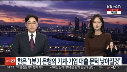 한은 "1분기 은행의 가계·기업 대출 문턱 낮아질 것"