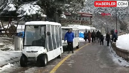 BOLU'da Gölcük Tabiat Parkı'nda Kar Keyfi