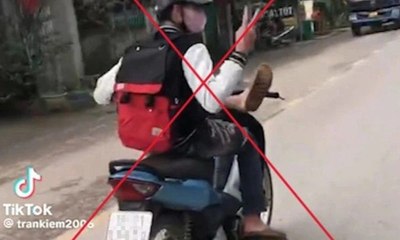 Xử lý vụ việc học sinh lái xe bằng chân