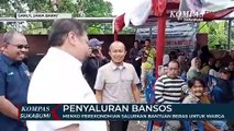Menko Perekonomian, Airlangga Hartarto Bagikan Bansos  Kepada Masyarakat