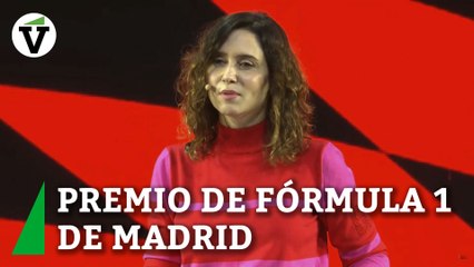 Ayuso asegura que el GP de F1 de Madrid dejará en la región 450.000 millones de euros al año y 10.000 puestos de trabajo directo.