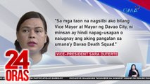 VP Duterte, itinangging may kinalaman siya sa Davao Death Squad | 24 Oras