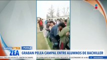 Graban pelea campal entre alumnos de bachillerato en Puebla