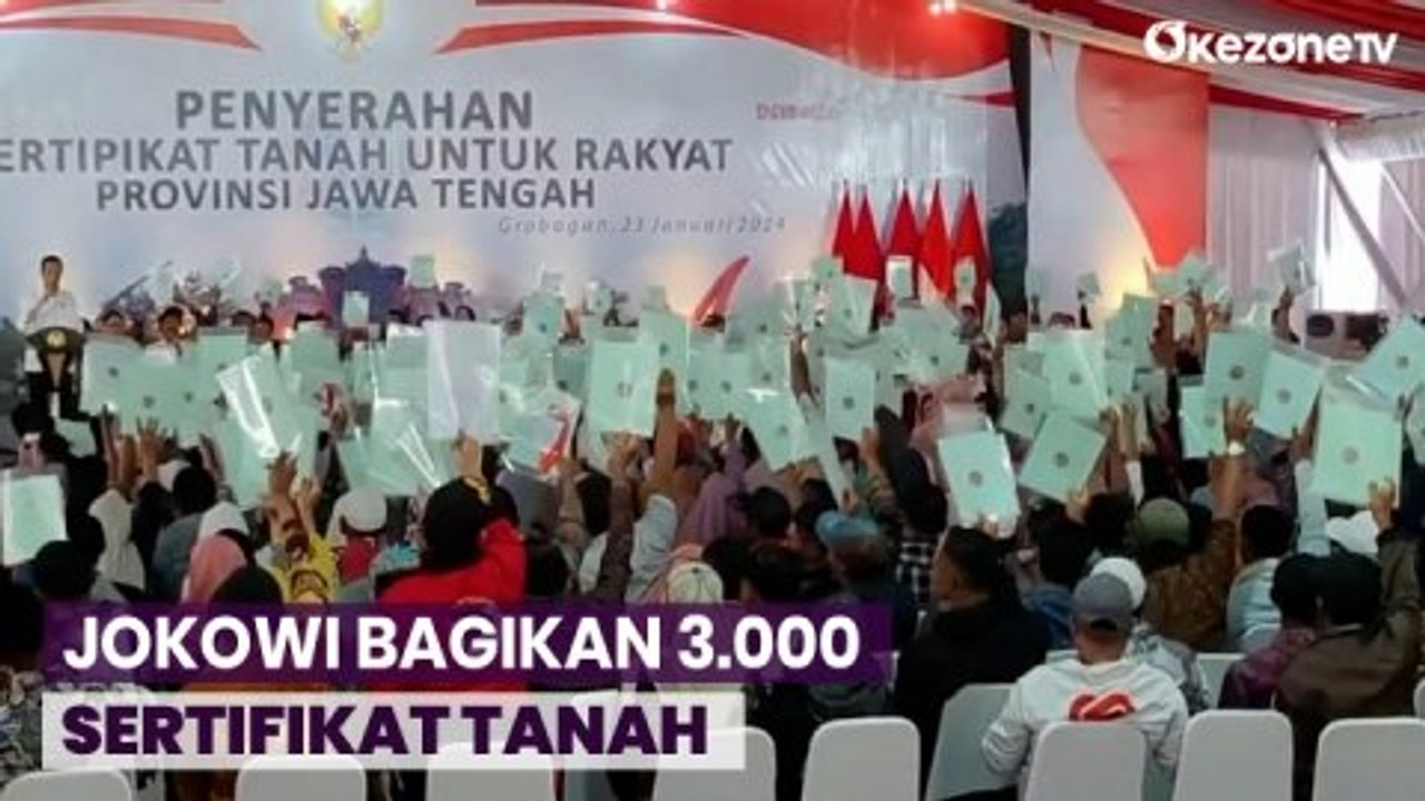 Jokowi Bagikan 3.000 Sertifikat Tanah Kepada Warga di Grobogan