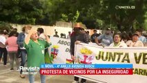Vecinos marchan por el cuarto anillo de la capital cruceña en contra de la inseguridad ciudadana
