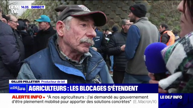 On a peur de mal travailler par rapport aux directives explique ce producteur de lait qui participe aux blocages