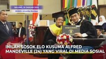 Inilah Elo Sosok Viral yang Bersalaman dengan Rektor Pakai Kaki saat Wisuda