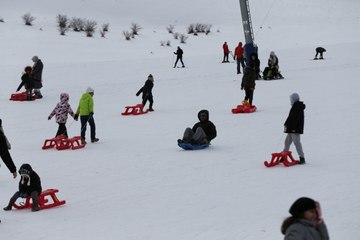 Abalı Kayak Merkezi'nde hafta sonu yoğunluğu!