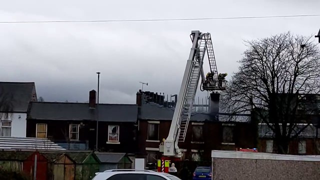 Fire at a derelict building in Chesterfield