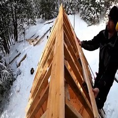 Pop-Up- Cabin Designed to be Built in a Single Day