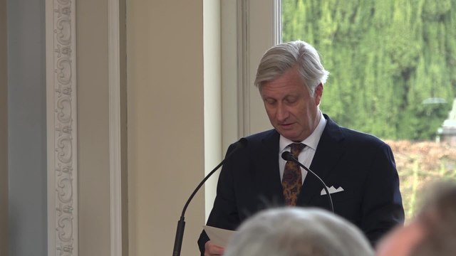 Les responsables européens accueillis au Palais royal de Laeken par les souverains belges