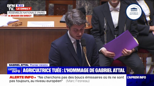 Gabriel Attal interpelle les oppositions à l'Assemblée nationale: Vos larmes pour nos agriculteurs ressemblent à des larmes de crocodile