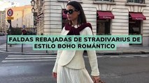 faldas rebajadas de Stradivarius de estilo boho romántico