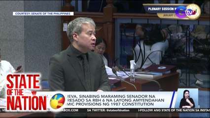 Sen. Villanueva, sinabing maraming senador na ang 'di interesado sa RBH 6 na layong amyendahan ang economic provisions ng 1987 Constitution | SONA