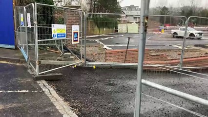 Construction of new Aldi store in Horsham