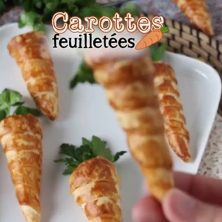 Blätterteig-karotten zu süß für den oster-aperitif: ziegenkäse und sonnengetrocknete tomaten
