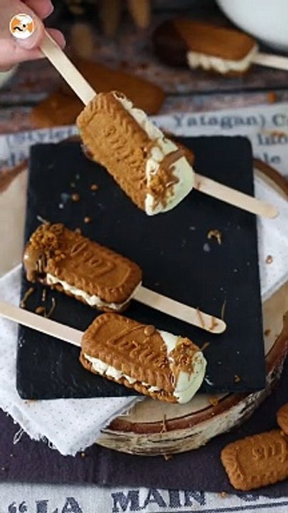 Eiscreme-sandwiches mit spekulatius